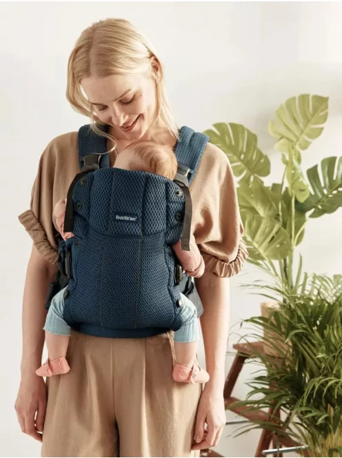 BabyBjörn Harmony 3D hálós babahordozó - sötétkék, OUTLET termék