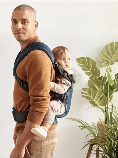 BabyBjörn Harmony 3D hálós babahordozó - sötétkék, OUTLET termék