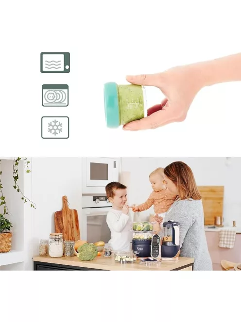 Babymoov üveg tárolóedények tetővel-8 db OUTLET termék , 4x220ml & 4x100ml- OUTLET termék
