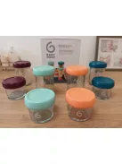 Babymoov üveg tárolóedények tetővel-8 db OUTLET termék , 4x220ml & 4x100ml- OUTLET termék