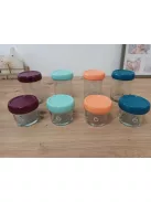 Babymoov üveg tárolóedények tetővel-8 db OUTLET termék , 4x220ml & 4x100ml- OUTLET termék