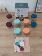 Babymoov üveg tárolóedények tetővel-8 db OUTLET termék , 4x220ml & 4x100ml- OUTLET termék