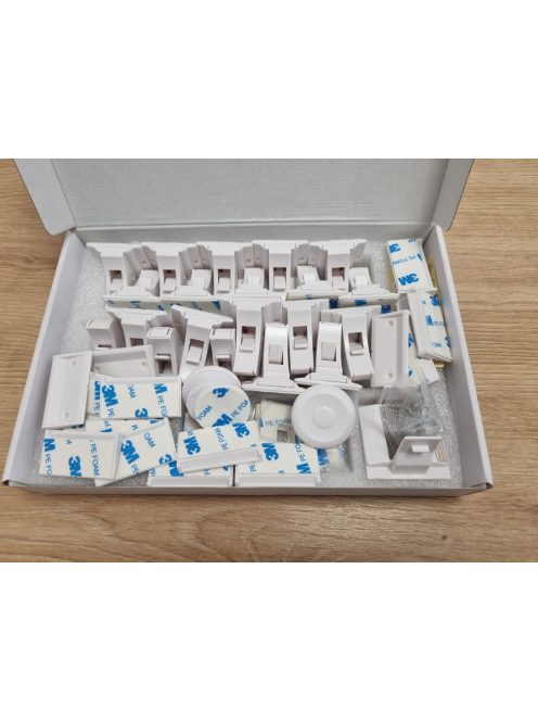 Norjews mágneses szekrényzár, 20 zár + 2 kulcs, OUTLET termék