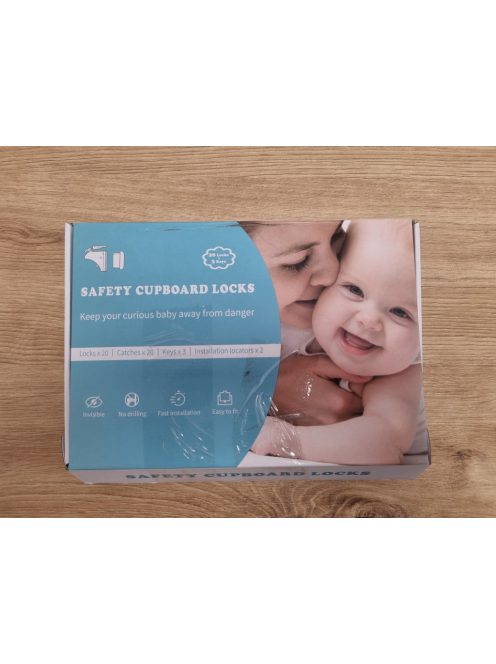 Norjews mágneses szekrényzár, 20 zár + 2 kulcs, OUTLET termék