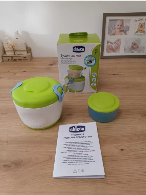 Chicco System Easy Meal hűtartó bébiétel tároló kanállal, OUTLET termék