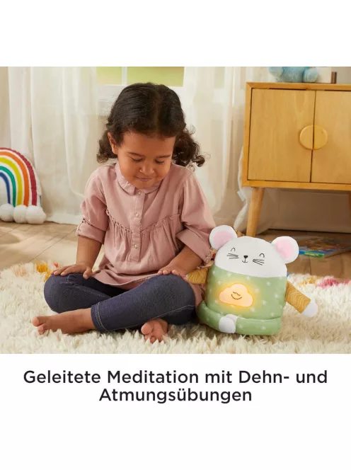 Fisher-Price meditáló egér plüss OLASZ nyelvű, OUTLET termék