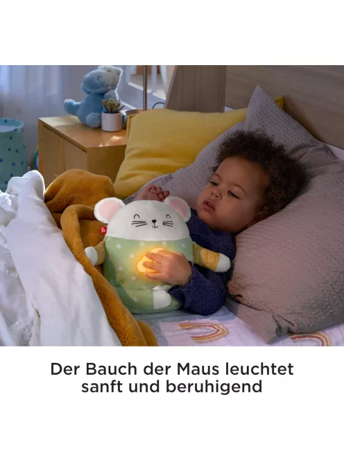 Fisher-Price meditáló egér plüss OLASZ nyelvű, OUTLET termék