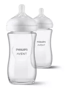 Philips Avent Natural Response üveg cumisüveg 240 ml 2 db-os csomag, 3 hótól  SCY933/02, OUTLET termék