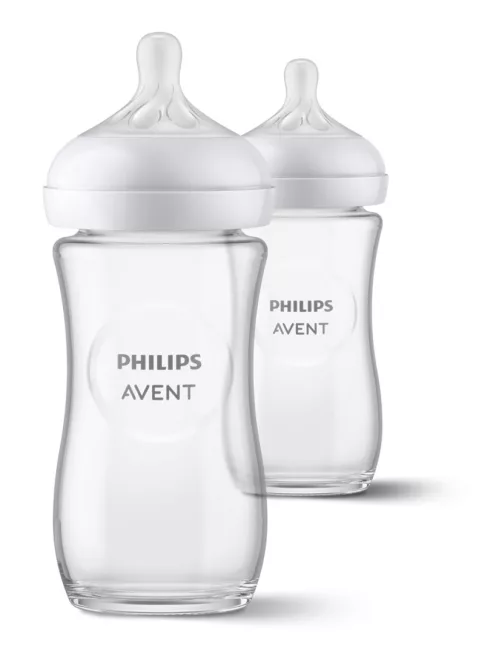 Philips Avent Natural Response üveg cumisüveg 240 ml 2 db-os csomag, 3 hótól  SCY933/02, OUTLET termék