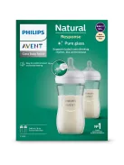 Philips Avent Natural Response üveg cumisüveg 240 ml 2 db-os csomag, 3 hótól  SCY933/02, OUTLET termék
