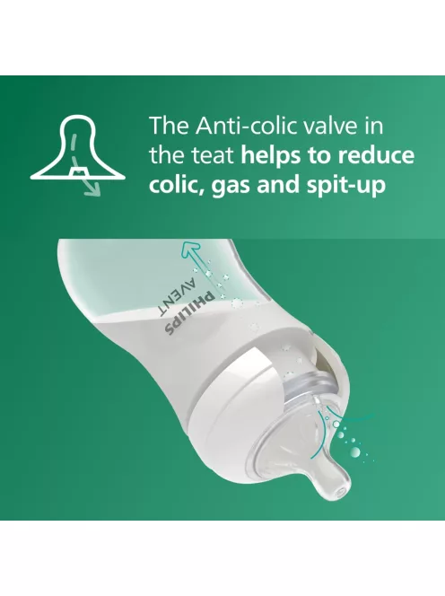 Philips Avent Natural Response üveg cumisüveg 240 ml 2 db-os csomag, 3 hótól  SCY933/02, OUTLET termék