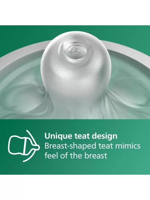 Philips Avent Natural Response üveg cumisüveg 240 ml 2 db-os csomag, 3 hótól  SCY933/02, OUTLET termék