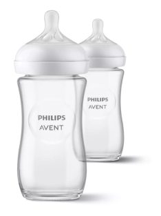    Philips Avent Natural Response üveg cumisüveg 240 ml 2 db-os csomag, 3 hótól SCY933/02, OUTLET termék