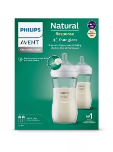    Philips Avent Natural Response üveg cumisüveg 240 ml 2 db-os csomag, 3 hótól SCY933/02, OUTLET termék