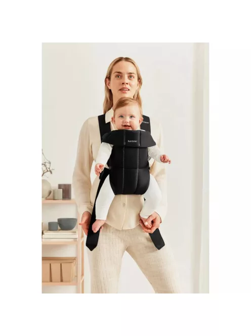 BabyBjörn babahordozó Mini, Comfy cotton-Black. OUTLET termék