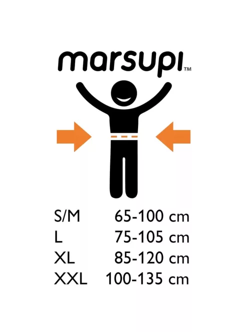 Marsupi Classic 2.0 hordozó - fekete (S/M), OUTLET termék
