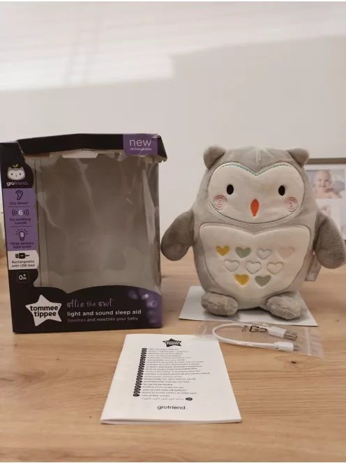 Tommee Tippee zenélő világító alvássegítő bagoly, OUTLET termék