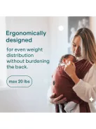 Koala Babycare babahordozó, max 9 kg-bordó, OUTLET termék