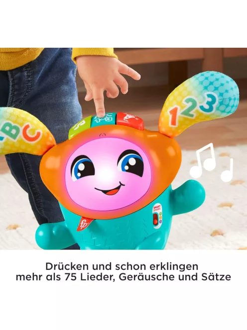 Fisher-Price DJ Hüpfi interaktív német nyelvű játék, OUTLET termék
