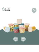 Babymoov Isy üveg tárolóedények tetővel-9 db OUTLET termék