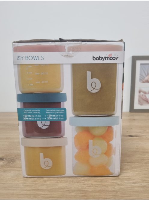 Babymoov Isy üveg tárolóedények tetővel-9 db OUTLET termék