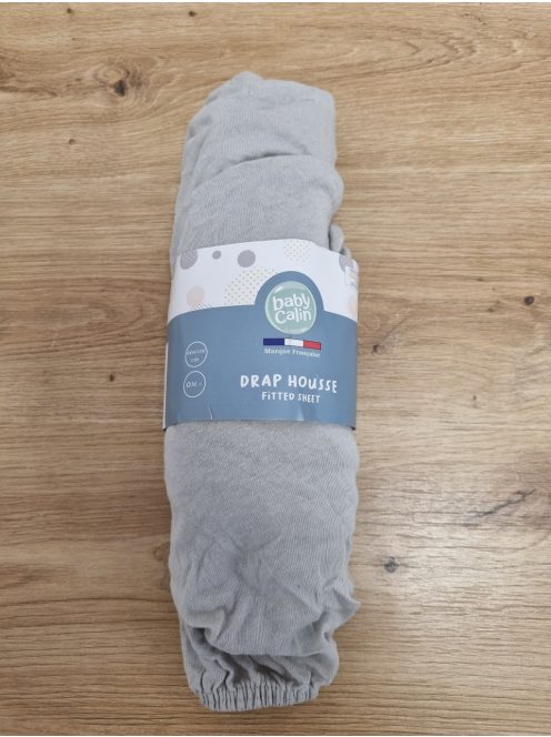 Babycalin szürke gumis lepedő 60x120cm, OUTLET termék