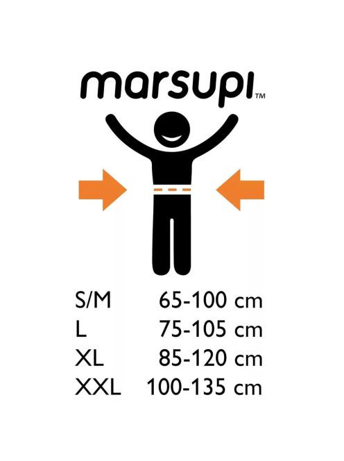  Marsupi Classic 2.0 hordozó - fekete (XL), OUTLET termék