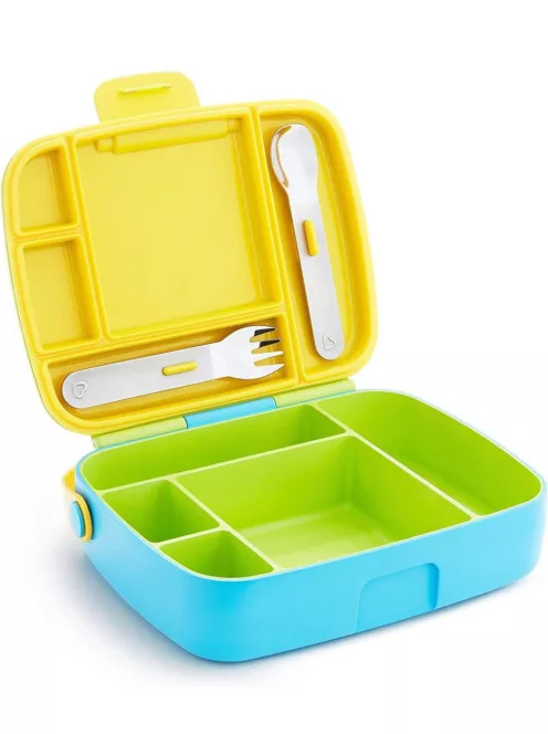 Munchkin Bento Box ebéddoboz evőeszközökkel.OUTLET termék