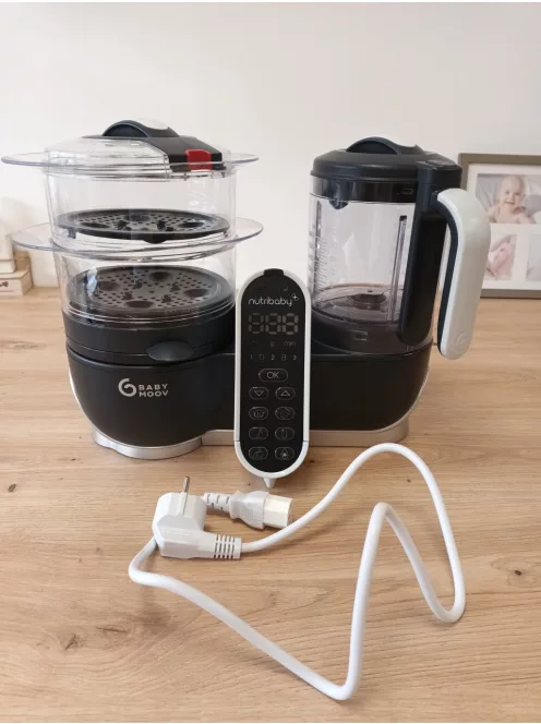 Babymoov Nutribaby Plus turmix és páróló bébiétel-készítő - szürke, OUTLET termék