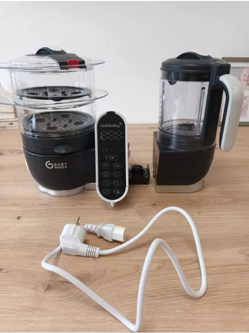 Babymoov Nutribaby Plus turmix és páróló bébiétel-készítő - szürke, OUTLET termék