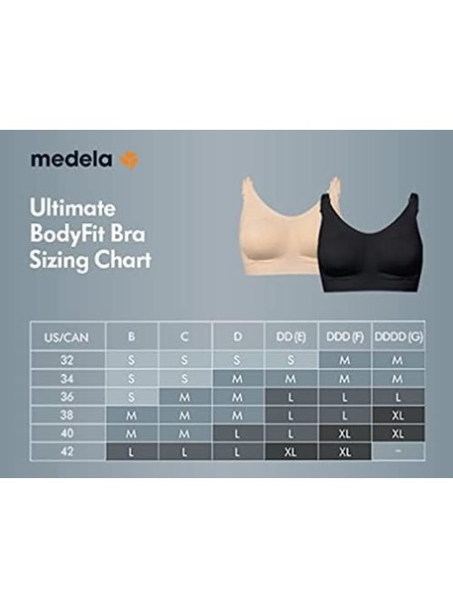 Medela Ultimate BodyFit szivacsbetétes kismama melltartó S méret-fekete, OUTLET termék