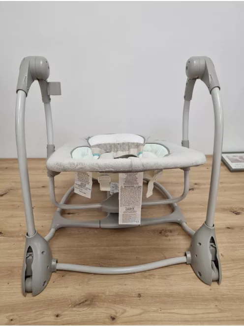 Ingenuity Hugs & Hoots bébihinta Swing and Go Portable Swing, összecsukható és hordozható bébihinta, 5 ringatási sebesség, születéstől 9 kg-ig OUTLET termék