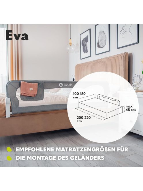 Lionelo Eva leesésgátló kiságyra, 150 cm-es. OUTLET termék