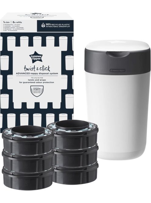 Tommee Tippee Twist and Click pelenkatartó 6x utántöltő. OUTLET termék