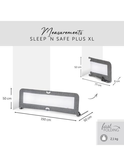 Hauck Sleep N Safe Plus XL ágyvédő rács- Outlet termék