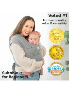 KeaBabies elasztikus hordozókendő-szürke. Outlet termék