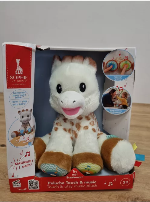 Sophie la Girafe Touch and Play zenélő plüss, OUTLET termék