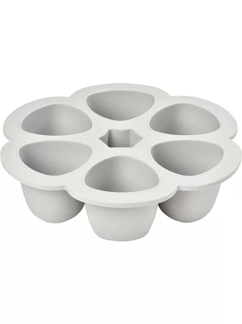 BÉABA Prémium minőségű szilikonos ételtartó - szürke, 6x150 ml, OUTLET termék