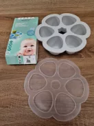 BÉABA Prémium minőségű szilikonos ételtartó - szürke, 6x150 ml, OUTLET termék