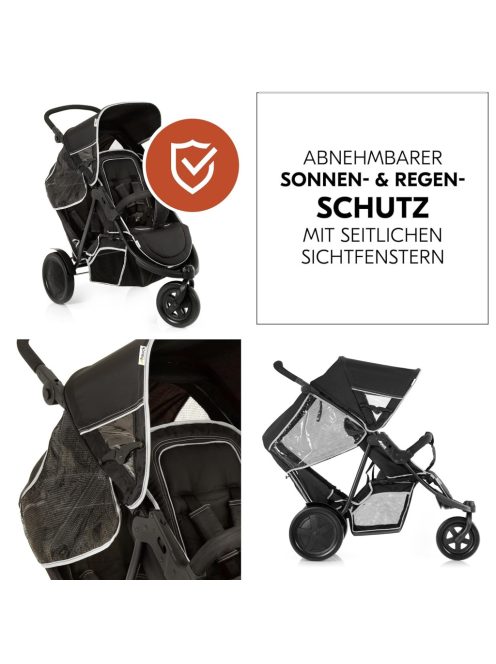 Hauck Freerider, születéstől, testvér babakocsi esővédővel - Outlet termék