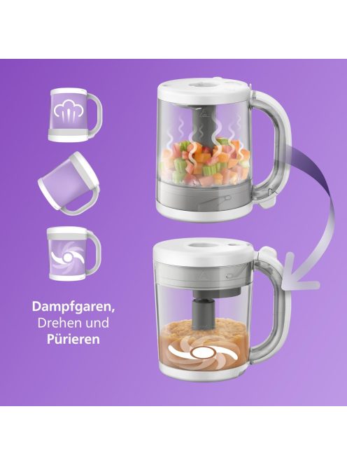 Philips Avent Premium 4:1-ben pároló- és turmix SCF883. OUTLET termék