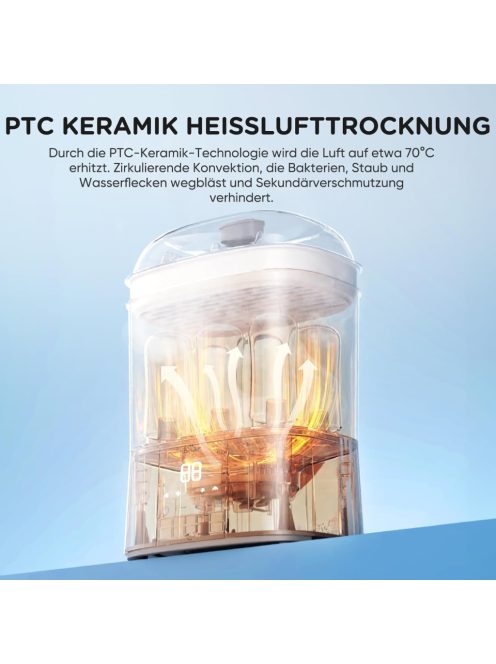 BEAR cumisüveg-sterilizáló szárító funkcióval. OUTLET termék