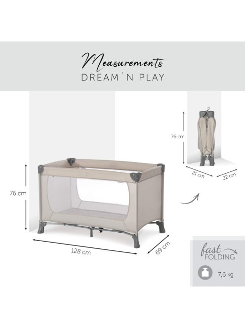 Hauck Dream N Play utazóágy 120x60cm. OUTLET termék