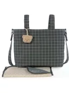 Tartan kockás pelenkázó táska. OUTLET termék