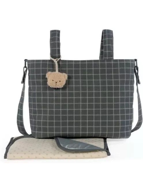 Tartan kockás pelenkázó táska. OUTLET termék