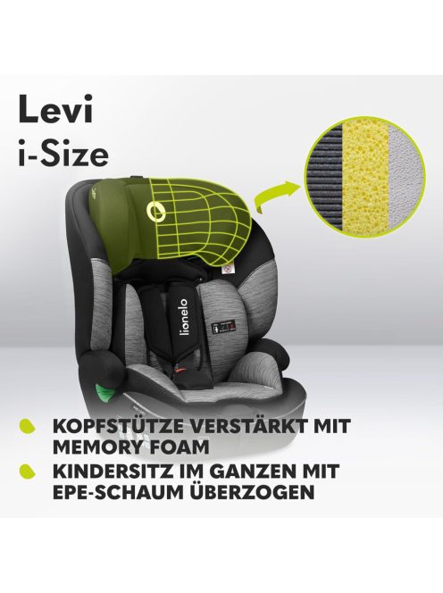  LIONELO Levi I-SIZE 76-150 cm autós gyerekülés, Outlet termék