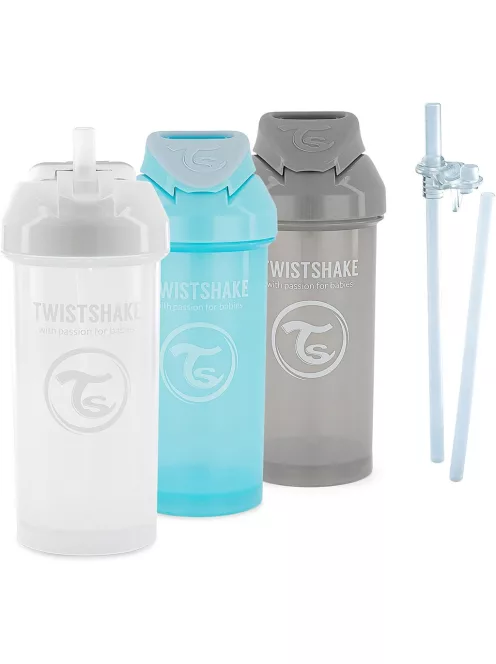 Twistshake Sippy Up 3db-os itatópohár szett szívószállal-360ml, OUTLET termék