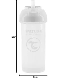   Twistshake Sippy Up 3db-os itatópohár szett szívószállal-360ml, OUTLET termék