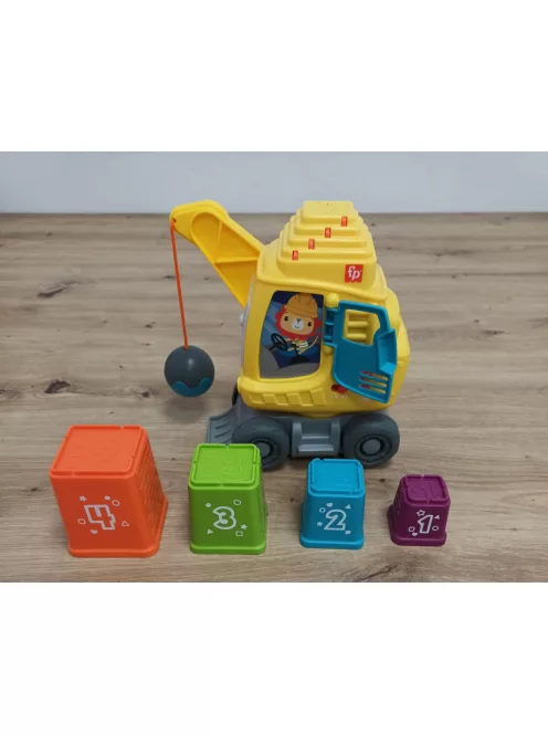 Fisher-Price bontógolyós daru játék, OUTLET termék