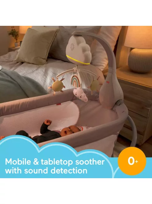 Fisher-Price szivárványos zenélő forgó kiságyra, OUTLET termék